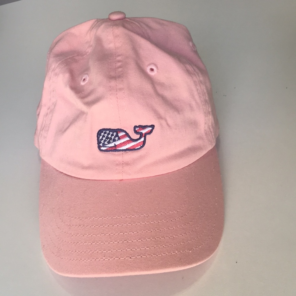 Vineyard Vines Pink/american flag baseball hat